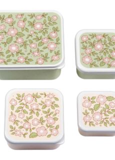 A Little Lovely Company Lunch & snack box set Bloesems Roze