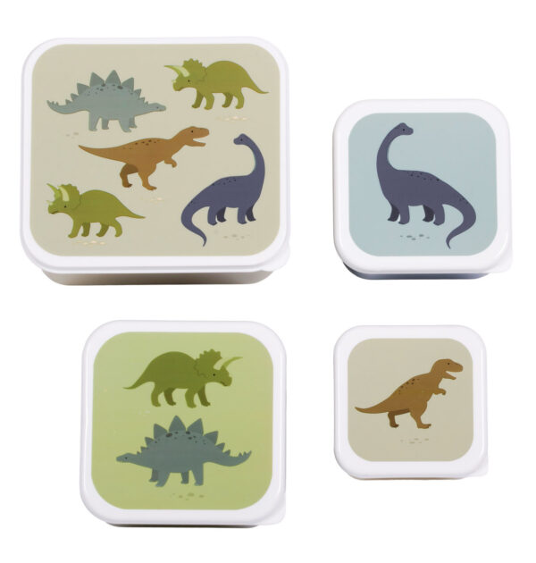 A Little Lovely Company Lunch & snack box set Dinosaurussen