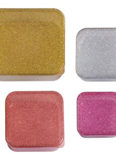 A Little Lovely Company Lunch & snack box set Glitter Gold Blush