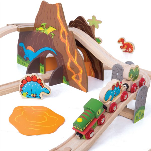 Bigjigs Toys Bigjigs Houten treinset dinosaurus