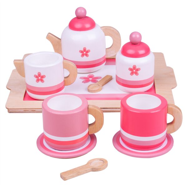 Bigjigs Toys Houten Thee Set Roze