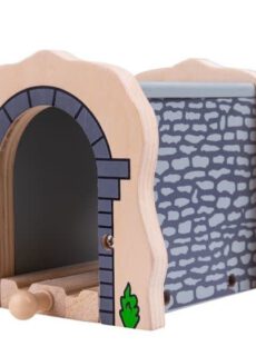 Bigjigs Toys Houten Trein | Stenen Tunnel Grijs