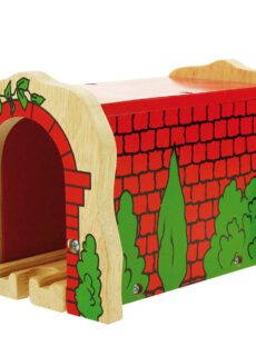 Bigjigs Toys Houten Trein | Stenen Tunnel Rood