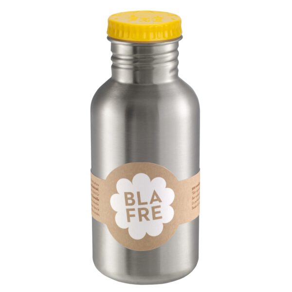 Blafre Stalen drinkfles 500ml Geel