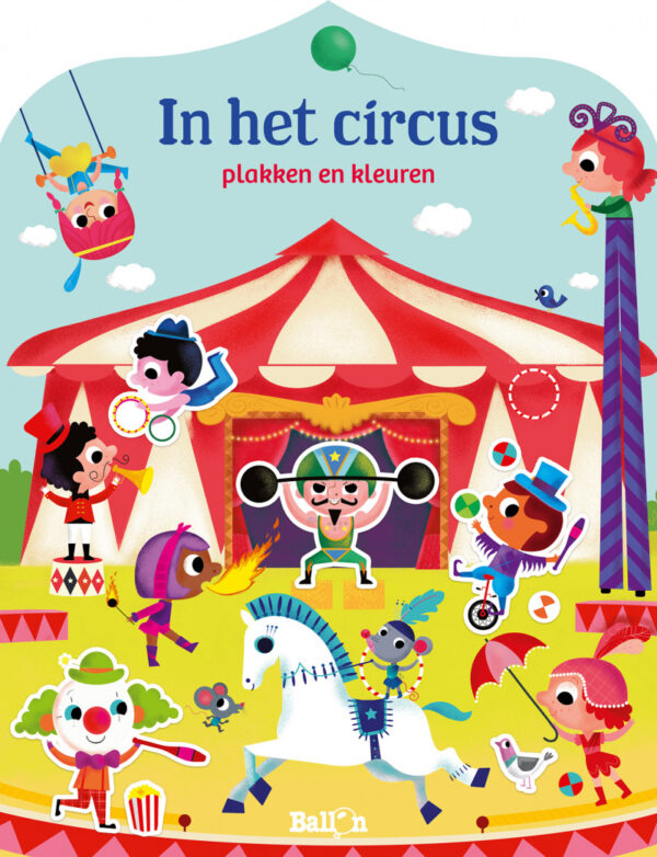 Boek In het circus plakken en kleuren