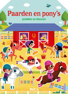 Boek Paarden en Pony's plakken en kleuren