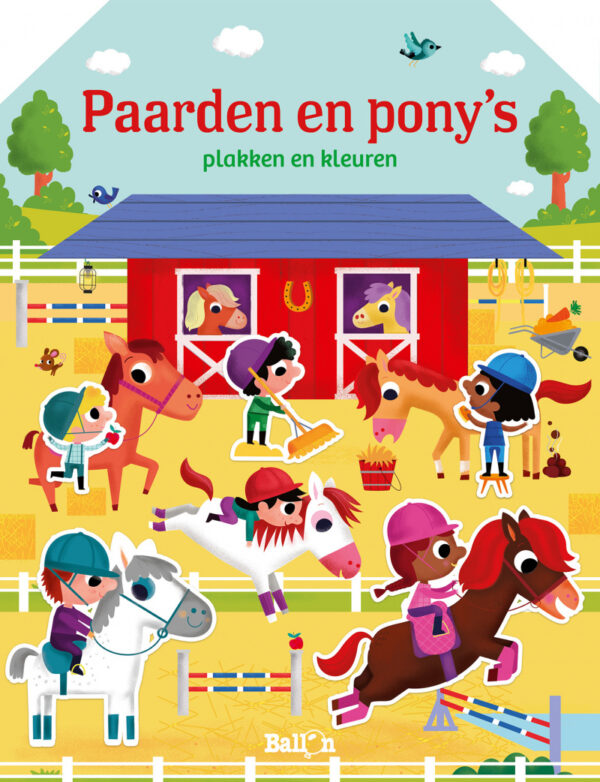 Boek Paarden en Pony's plakken en kleuren