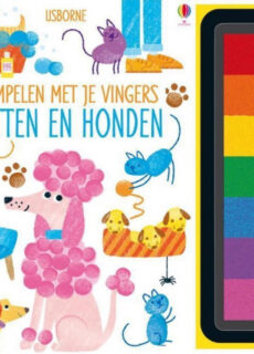 Boek Stempelen met je vingers - Katten en honden