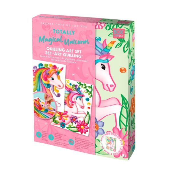 Box Candiy Knutselset  Unicorn quilling art set