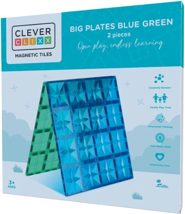 Cleverclixx Big Plates Blue Green 2 stuks