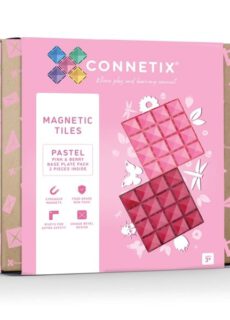 Connetix Magnetische Tegels Bodemplaten Pink en Berry 2 stuks