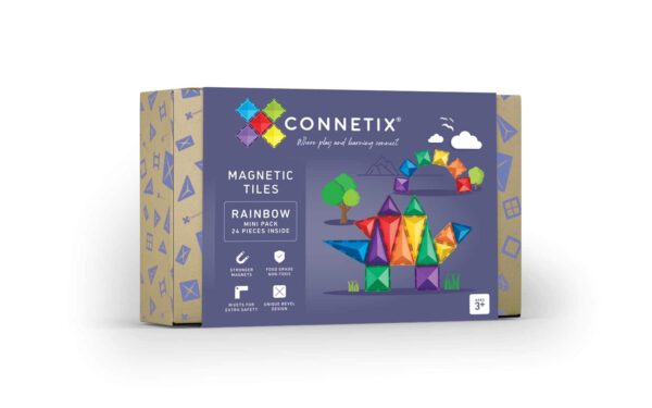 Connetix Magnetische Tegels Rainbow Mini 24 stuks