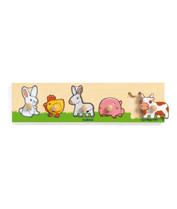 Djeco Houten Puzzel Farm & Co (5 stukjes)