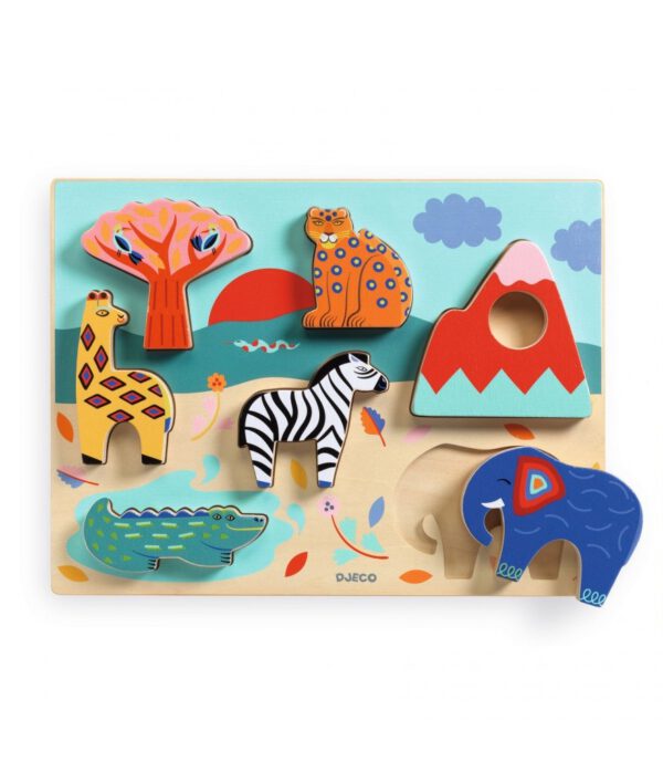 Djeco Houten Puzzel Savanna Story