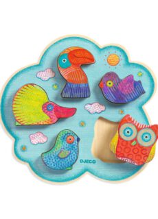 Djeco Houten Puzzel Vogels Toucano (5 stukjes)