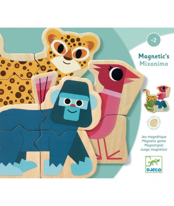 Djeco Houten puzzel magnetische dieren