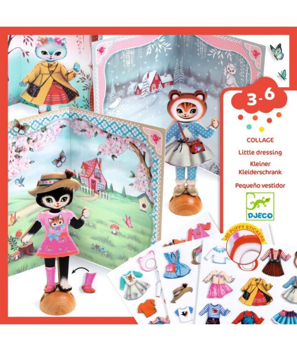 Djeco Little Wardrobe Aankleedpoppen