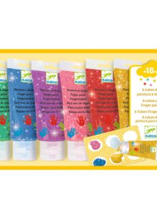 Djeco Vingerverf Glitter | 6 tubes