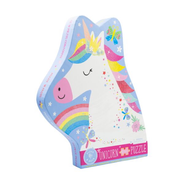 Floss & Rock Puzzel Silhouet Rainbow Unicorn (40 stukjes)