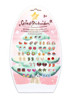 Great Pretenders Plakoorbellen Stick on Earrings kerst