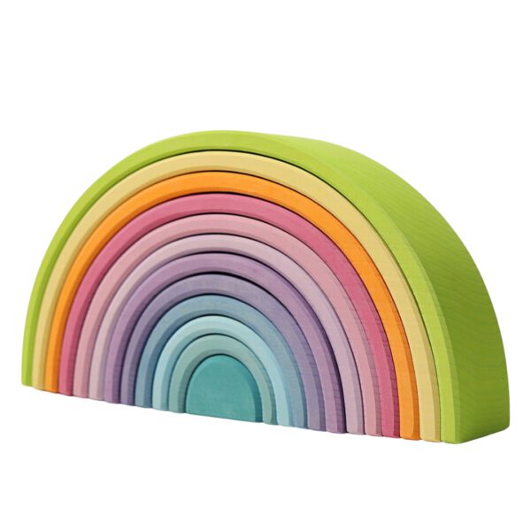 Grimm's Houten Regenboog Pastel Groot