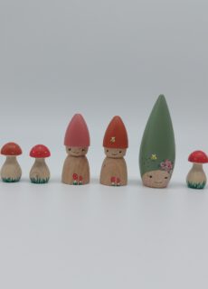 Grote Set Kabouters met Paddenstoelen