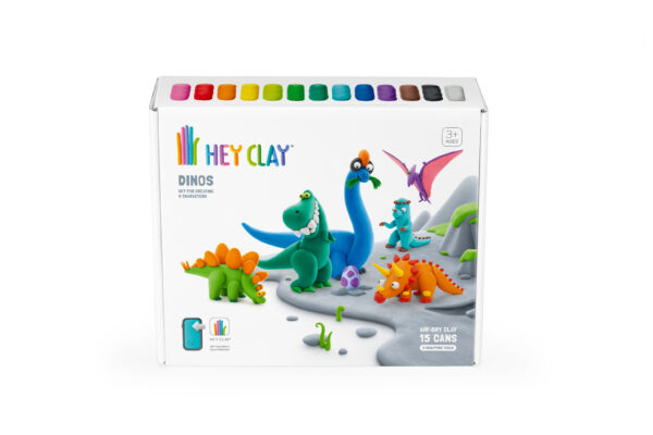 Hey Clay Interactieve Boetseerklei Dino's (15 kleuren)