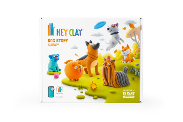 Hey Clay Interactieve Boetseerklei Dog Story (15 kleuren)