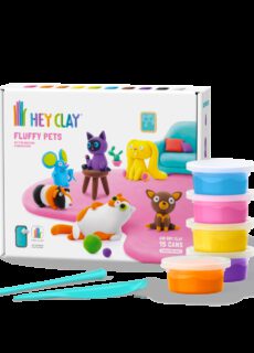 Hey Clay Interactieve Boetseerklei Fluffy Pets (15 kleuren)