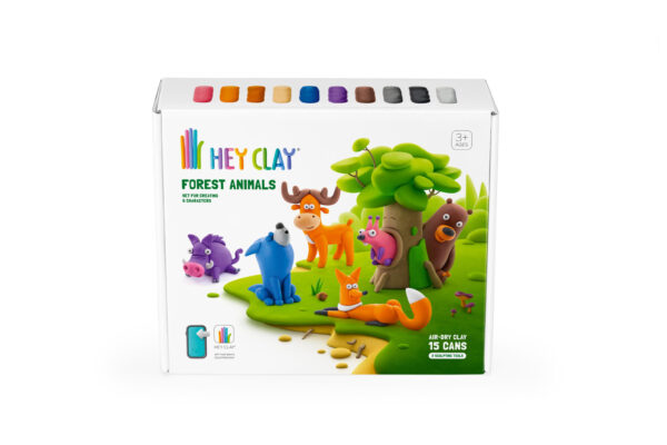 Hey Clay Interactieve Boetseerklei Forest Animals (15 kleuren)