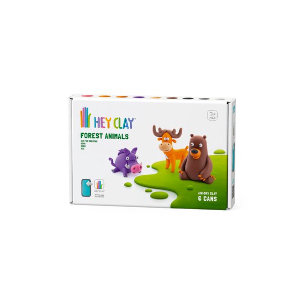 Hey Clay Interactieve Boetseerklei Forest Animals (6 kleuren)