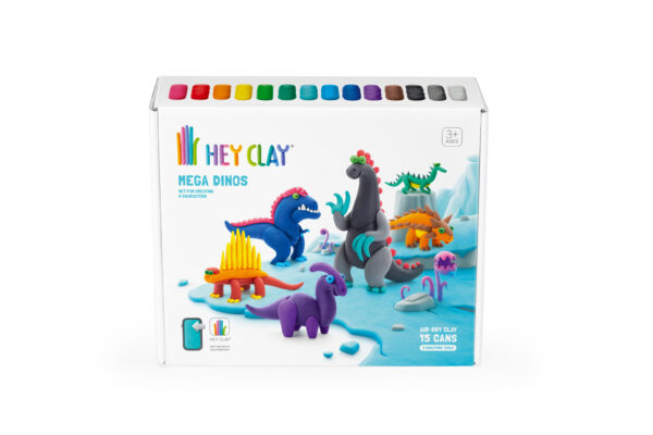 Hey Clay Interactieve Boetseerklei Mega Dino's (15 kleuren)