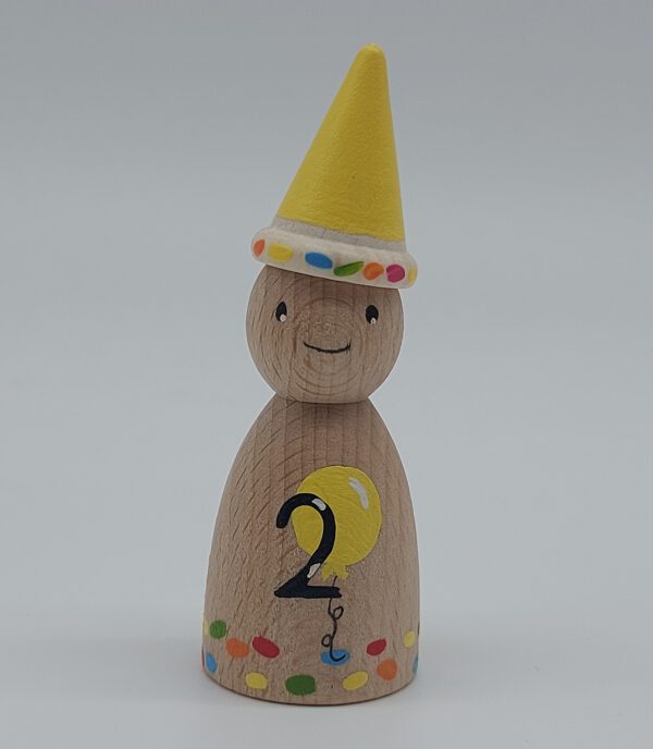 Houten Pegdoll Verjaardag met cijfer