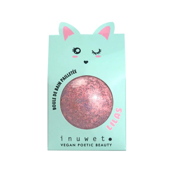 Inuwet Glitter fizzer bath bomb Pink