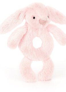 Jellycat Bashful Pink Bunny rammelaar