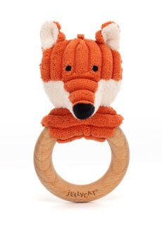 Jellycat Cordy Roy Baby Fox met Houten Ring