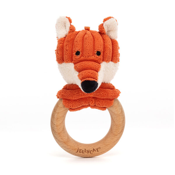 Jellycat Cordy Roy Baby Fox met Houten Ring