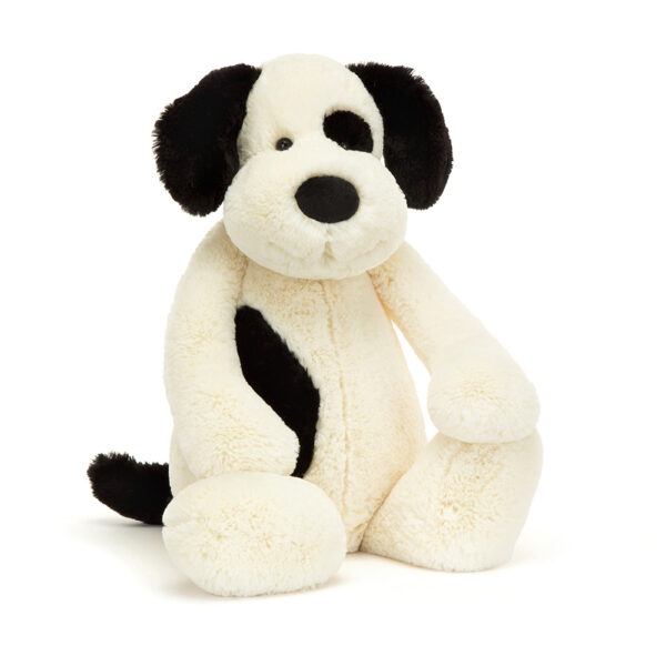 Jellycat Knuffel Bashful Black & Cream Puppy really big