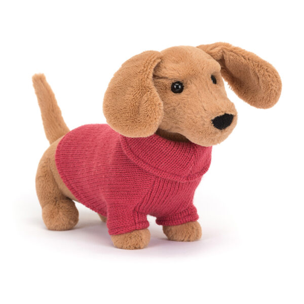 Jellycat Knuffel Sweater Sausage Dog Pink