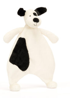 Jellycat Knuffeldoek Bashful Black & Cream Puppy