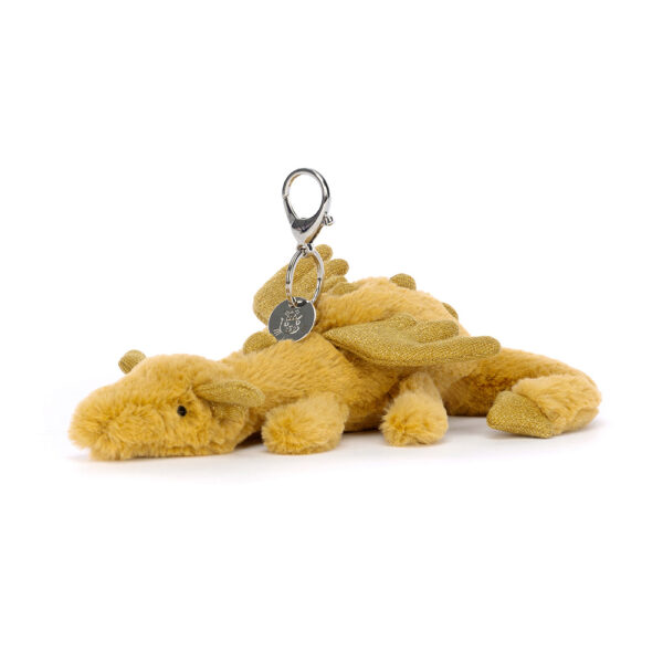 Jellycat Sleutelhanger Golden Dragon Bag Charm