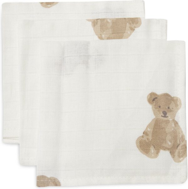 Jollein Hydrofiel Monddoekje 31x31cm Teddy Bear (3pack)