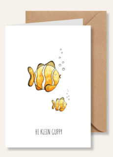 Juulz Illustrations Geboortekaart Hi Klein Guppy