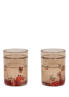 Konges Slojd Glitter Drinkbeker Cherry ( set van 2 )