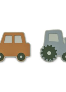 Liewood Bijtspeeltje Gia 2-pack | Vehicles