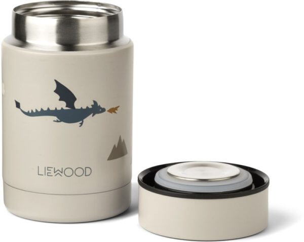 Liewood Nadja Food Jar Little Dragon Dark Sandy