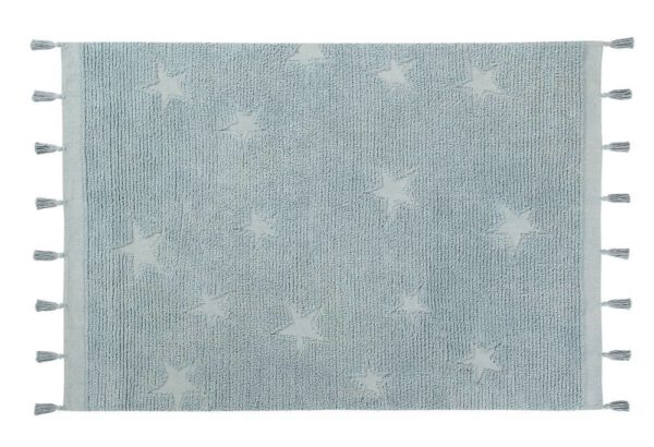 Lorena Canals Hippy Stars Aqua Blue | Vloerkleed