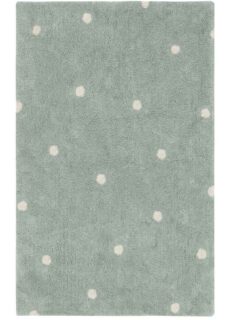 Lorena Canals Wasbaar Vloerkleed Mini Dot Blue Sage