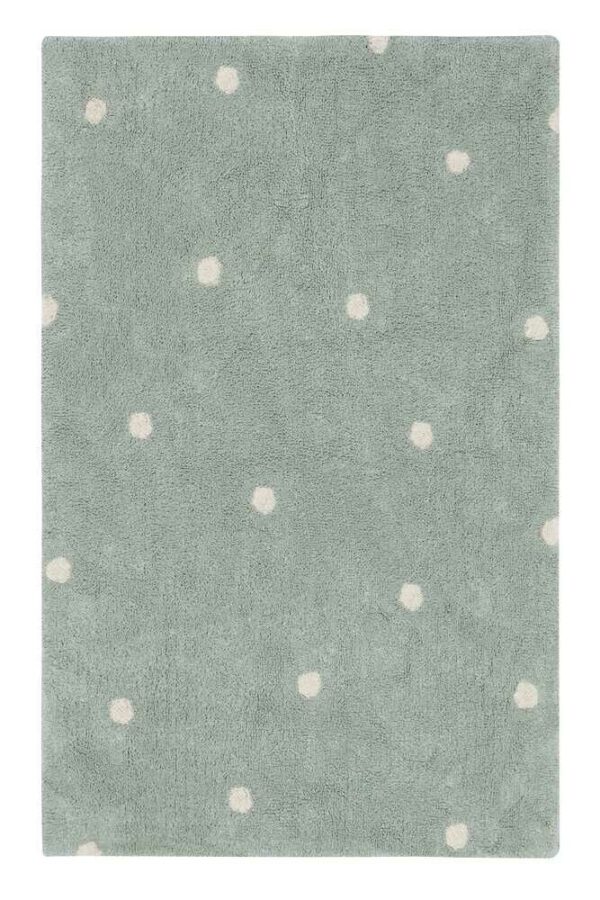 Lorena Canals Wasbaar Vloerkleed Mini Dot Blue Sage