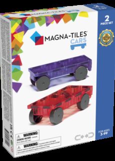 MAGNA-TILES® Uitbreidingsset Cars 2 stuks Paars en Rood